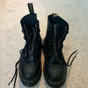 DrMarten Sinclair milled nappa leather platform boots